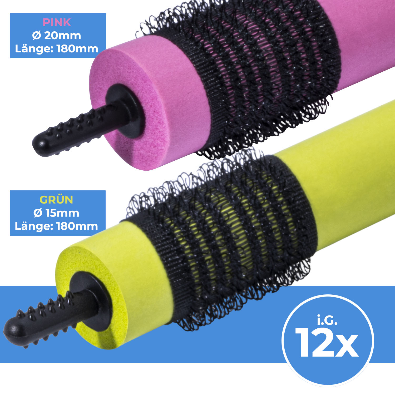30 Papilotten Für Locken & Dauerwellen: Flexibel, 16 Mm Durchmesser, 24 Cm Lang, Lila – Friseurbedarf